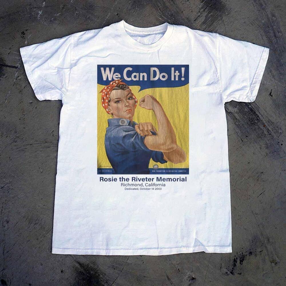 Style Rosie The Riveter We Can Do It T Shirt White Tee